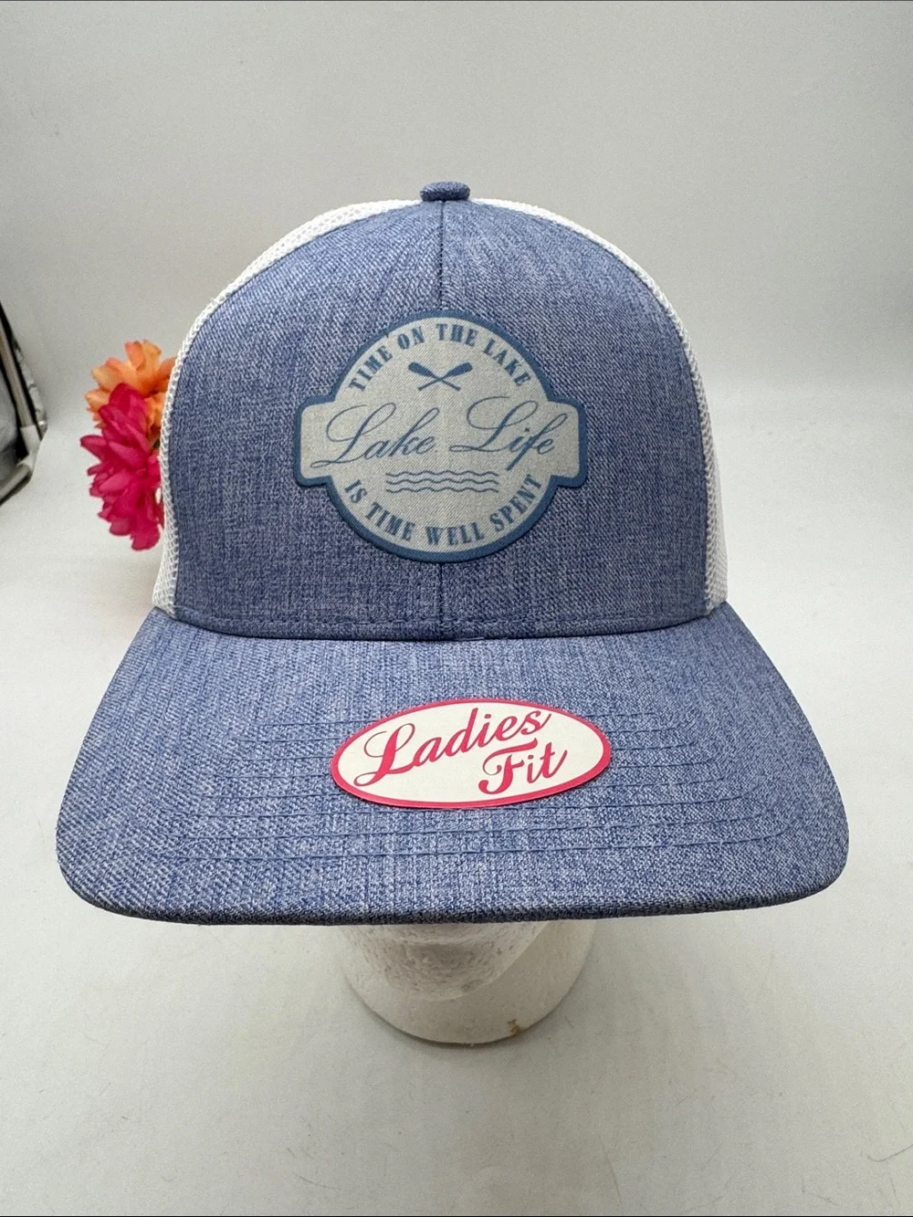 Lake Life Ladies Fit Trucker Hat - Denim Blue